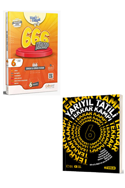 Efsane Yayınları 6.Sınıf Günay Yayınları İlk Dönem 666 Kamp Kitabı + 6.Sınıf ...