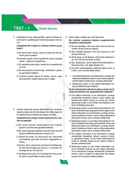 Karekök Yayınları Karekök TYT Paragraf Soru Bankası (Yeni Baskı)