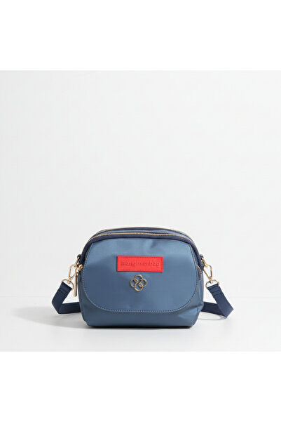 Baghashtag Синя водонепроникна шкіряна сумка з 3 відділеннями та кришкою