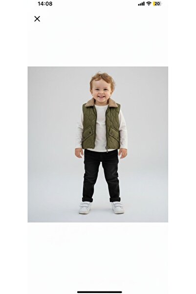 GÜL Baby بدلة عيد الصبي، سترة فرو، طقم بنطلون بادي