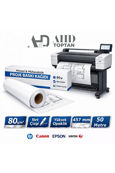 AHDTOPTAN Rulo Resim Kağıdı 45 Cm Mm X 50 Metre 6 Adet Koli