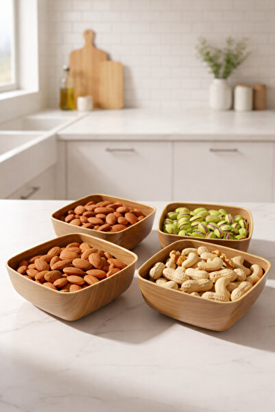 CASTEROLİ 4'LÜ ÇEREZLİK ve KAHTILIK SUNUM SETİ