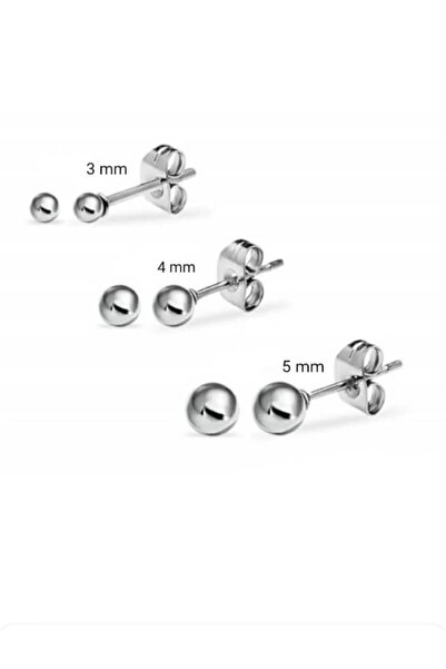 Begonia Accessories Begonia Accesories Unisex Surgical Steel 1 Pair Silver Co...