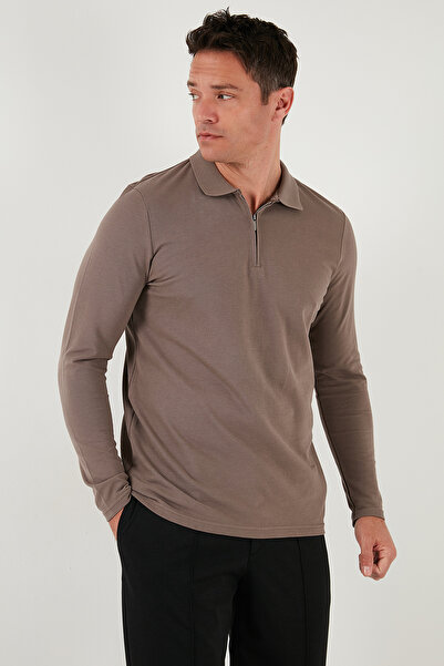 Buratti Pamuklu Slim Fit Yarım Fermuarlı Polo Yaka Sweat Erkek SWEAT 5903010