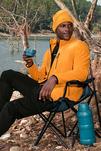 Buratti slim fit Cardigan din lână rezistentă la frig cu guler ridicat buzuna...