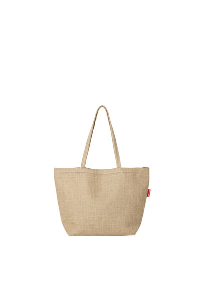 Baghashtag Zippered Jute Beach Bag