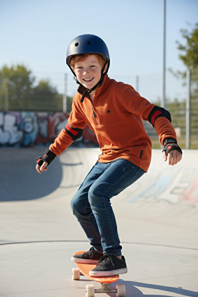 Lela Soft Textured Zippered Stand Collar Winter Fleece Unisex Children's Flee...