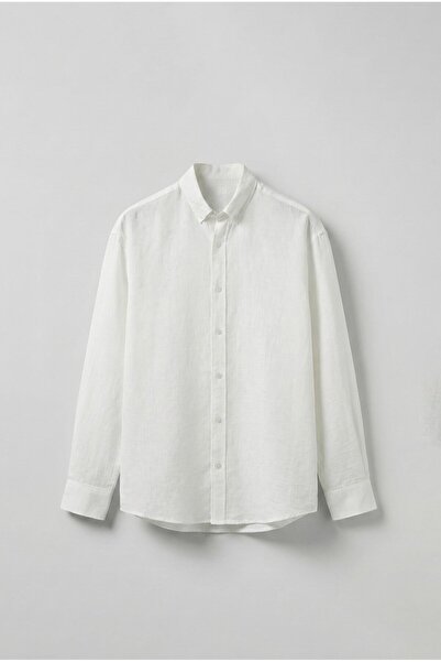 ablukaonline قميص رجالي أبيض كبير الحجم - مقاس مريح