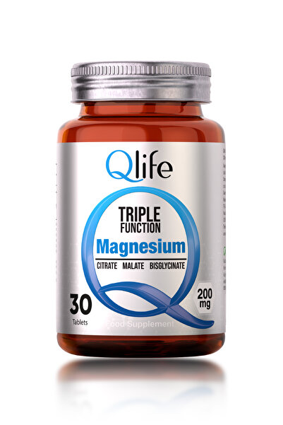 Qlife Magnesium Triple Function Citrate and Malate and Bisglycinate 30 Tablets