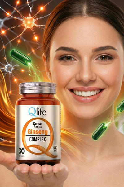 Qlife Korean Panax Ginseng Complex 500 mg 30 Kapsül