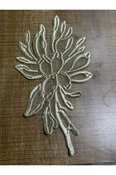 Gönülden Tasarım Απλικέ με φύλλα γκουπέρ χρυσοκίτρινο 28x16 εκ.