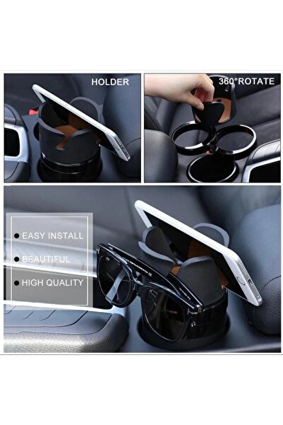 Zenorius Suport Pahar Multifunctional 5-in-1 - suport auto bauturi, telefon, ...