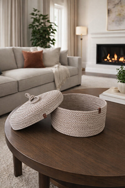 Naspar Декоративний кошик з кришкою - багатофункціональна коробка для зберіга...