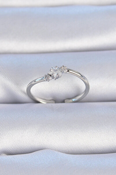 shopwave النحاس الفضة اللون زهرة نموذج الزركون حجر التفاصيل المرأة الدائري