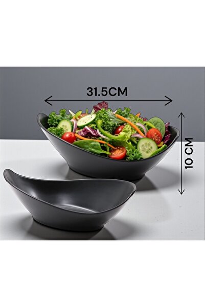 LANDREEN صحن مجموعة 2 حبة طبق سلطة كبير ميلامين فاخر مقاوم للكسر امن في غسالة...