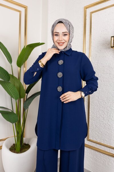 Elif Artar Women's Brooch Detailed Tracksuit Set – Comfortable Fit, Stylish D...