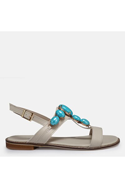 37Numara Sandale de damă - Mărime mare 41-44, piele bej