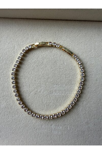 LUSORA ACCESORY "سوار نسائي من حجر الكريستال باللون الذهبي - مجوهرات يومية ود...