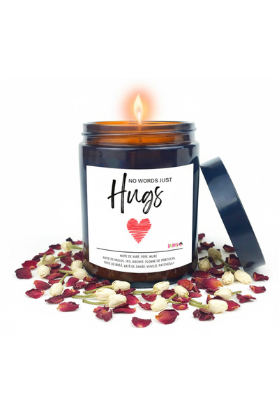 BUNILU Lumanare parfumata din ceara naturala, in recipient de sticla cu capac...