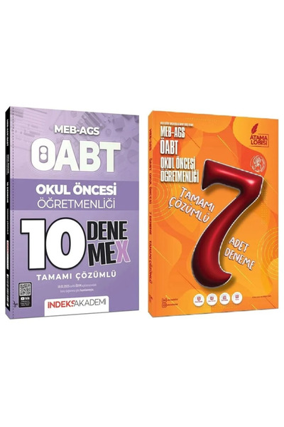 Genel Markalar + İndeks 2025 ÖABT MEB-AGS Okul Öncesi 7+10 Deneme 2 li Set + ...