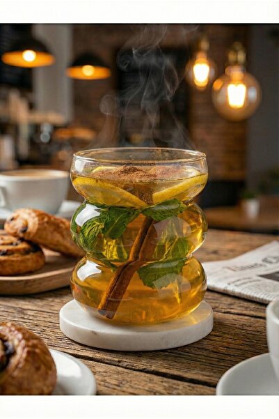 KÜÇÜK EW كوب عملاق بتصميم شريطي غير متماثل مقاوم للحرارة |   القهوة وعرض كوكت...