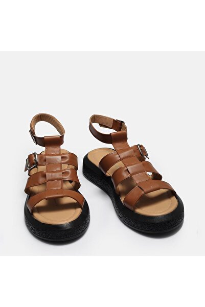 37Numara BÜYÜK NUMARA KADIN SANDALET HAKİKİ DERİ 41-42-43-44-TABA DERİ