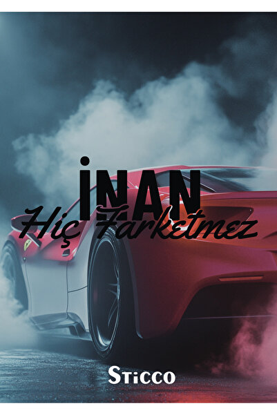 Sticco İnan Hiç Farketmez Yazı Sticker JDM Araba-Motosiklet Cam Etiket Sticke...