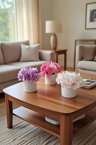 adresiburasi مجموعة زهور كوبية صناعية في وعاء زهور خرساني مكونة من 3 قطع K.pm...