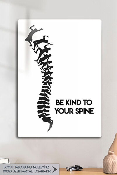 DekorHane Метален принт - Пилатес, Фитнес, Йога, Тема за здравето на гръбначн...