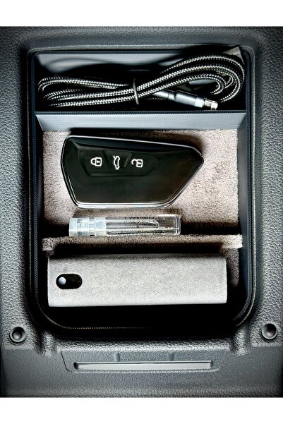 teknoservis Volkswagen Golf 8 8.5 Mk8 2020-2025 ile uyumlu kolçak saklama kut...