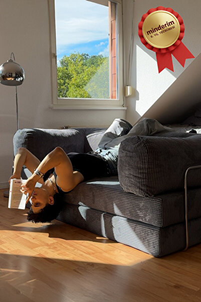 Minderim Eko Kanepe, Fitilli Kadife, Silinir, Yıkanır, Rebonded 50dns, 36h Cm...