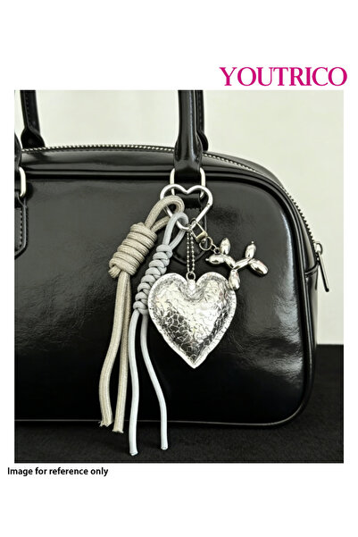 Youtrico Silver-Tone Leather Stylish Handmade Bag Charm,Keychain,Elegant Gift...