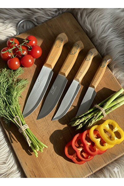 ALİBEYAVM Üreticisinden 4 Lü Günlük Mutfak Bıçak Seti Osmaniye Yöresel Ustası...