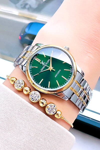 Daniel Klein Orijinal Kadın Kol Saati 3 Atm Su Geçirmez Gold Gumus Renk Çelik...