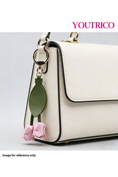 Youtrico سلسلة مفاتيح مصنوعة يدويًا من جلد البولي يوريثان على شكل زهرة توليب ...