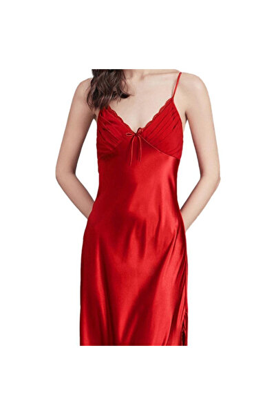 Margoun Nightgown Women Satin Spaghetti Strap Maxi CQ311