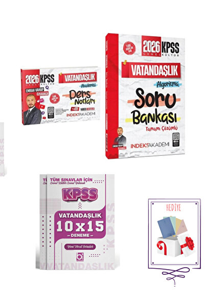 İndeks Akademi Yayıncılık İndeks Akademi 2026Kpss Vatandaşlık Soru Bankası Çö...