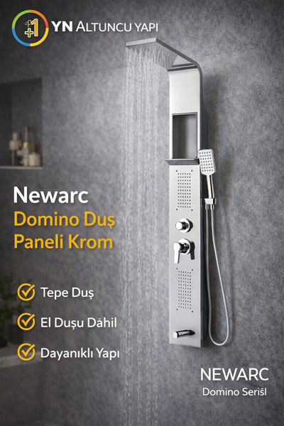 Newarc DOMİNO DUŞ PANELİ KROM-440971