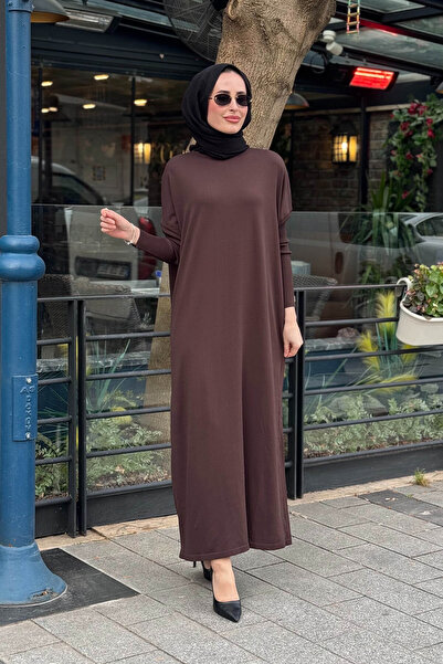 Invee İNVEE Elbise 5747 Kahve