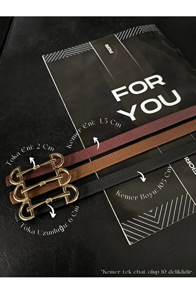 Fiori Curea subțire pentru femei cu cataramă lungă din 3 piese, curea pentru ...