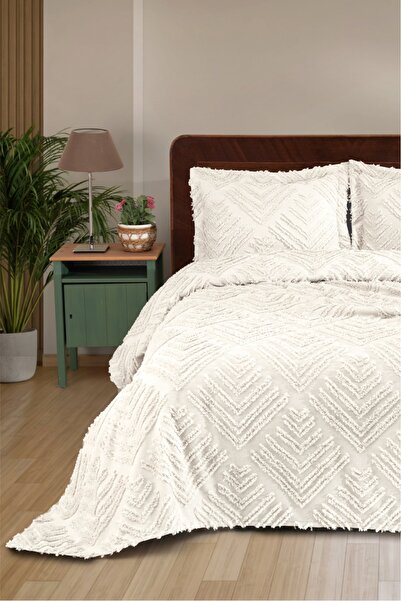 DANTEELHOME Valencia 3-Piece Double Bedding Set Cream