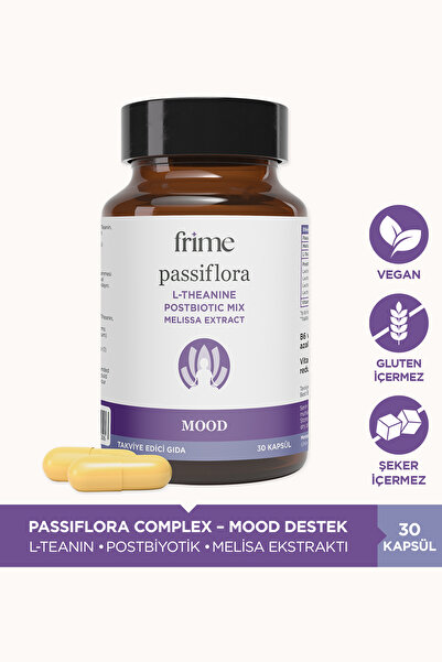 Frime Mood, Antistress, Pasiflora, L Theanine, Postbiyotik Mix, Melisa Ekstresi