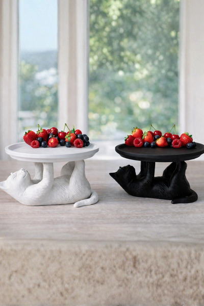 Oxyteez Neşeli Kedi Dostlar Dekoratif Kedi Figürleri Tealight Mumluk ve Atışt...