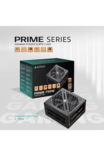 Aztech مزود طاقة PRIME 750W 80+ Bronze معياري بالكامل، يدعم ATX 3.1 و PCIe 5....