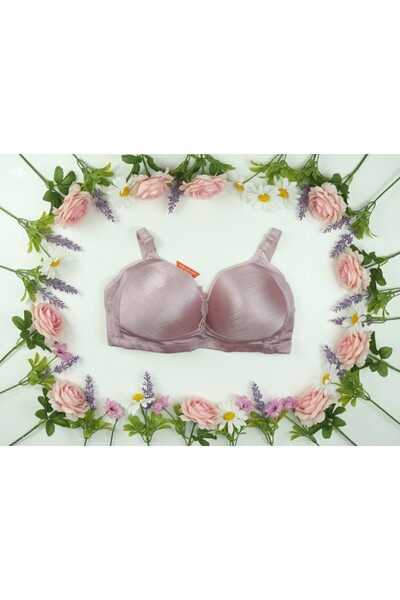 M.F.Ö LİNGERİE Dowry Gift Bra with Pink Lace Figure (Unpadded)