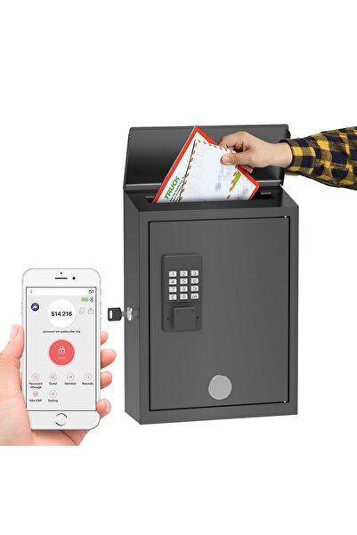 VENTLEX Έξυπνο μεταλλικό γραμματοκιβώτιο για εξωτερική/εσωτερική χρήση, 4 τρό...