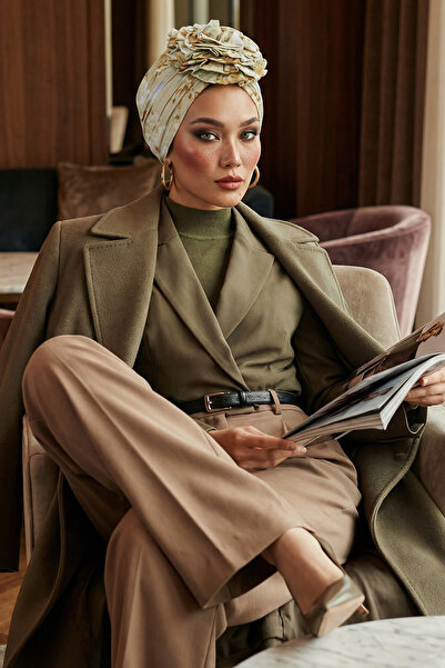 Aisha's Design Bone cu model din bumbac pieptănat trandafir, B-21YD