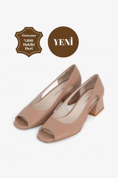 Grasyano Sandale din piele naturală bej și maro - moale, confortabile, simplă...