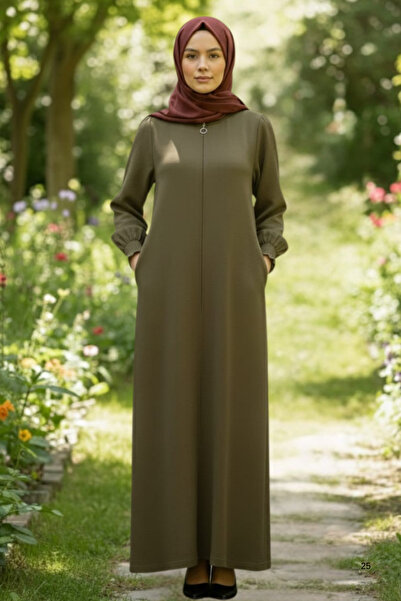 MAKSEN TEKSTİL Tesettură Aerobin din țesătură cu buzunar Ferace - Daily Comfo...