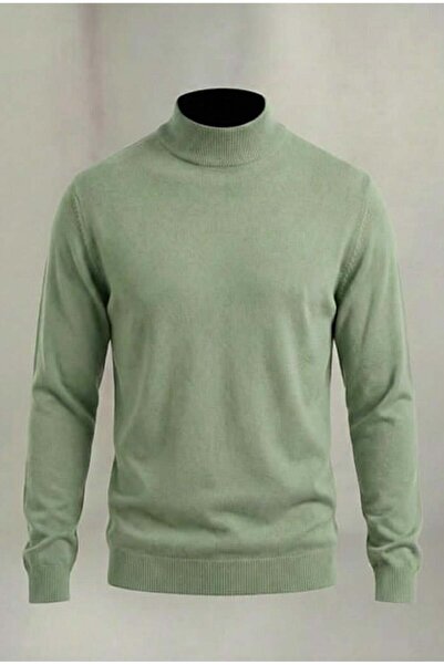 Valiberta Fincher Half Fisherman Fit Slim Fit Men's Sweater - Green